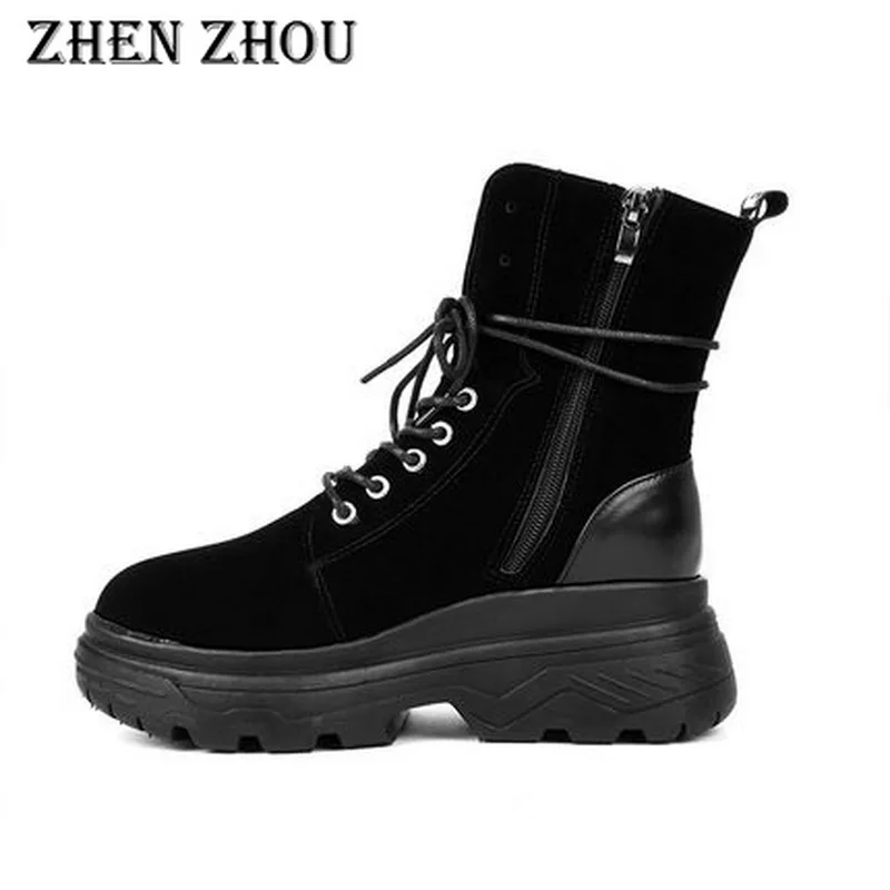 Boots children 2018 autumn  winter new British wind retro lace flat Martin boots students Korean version of the wild short boots