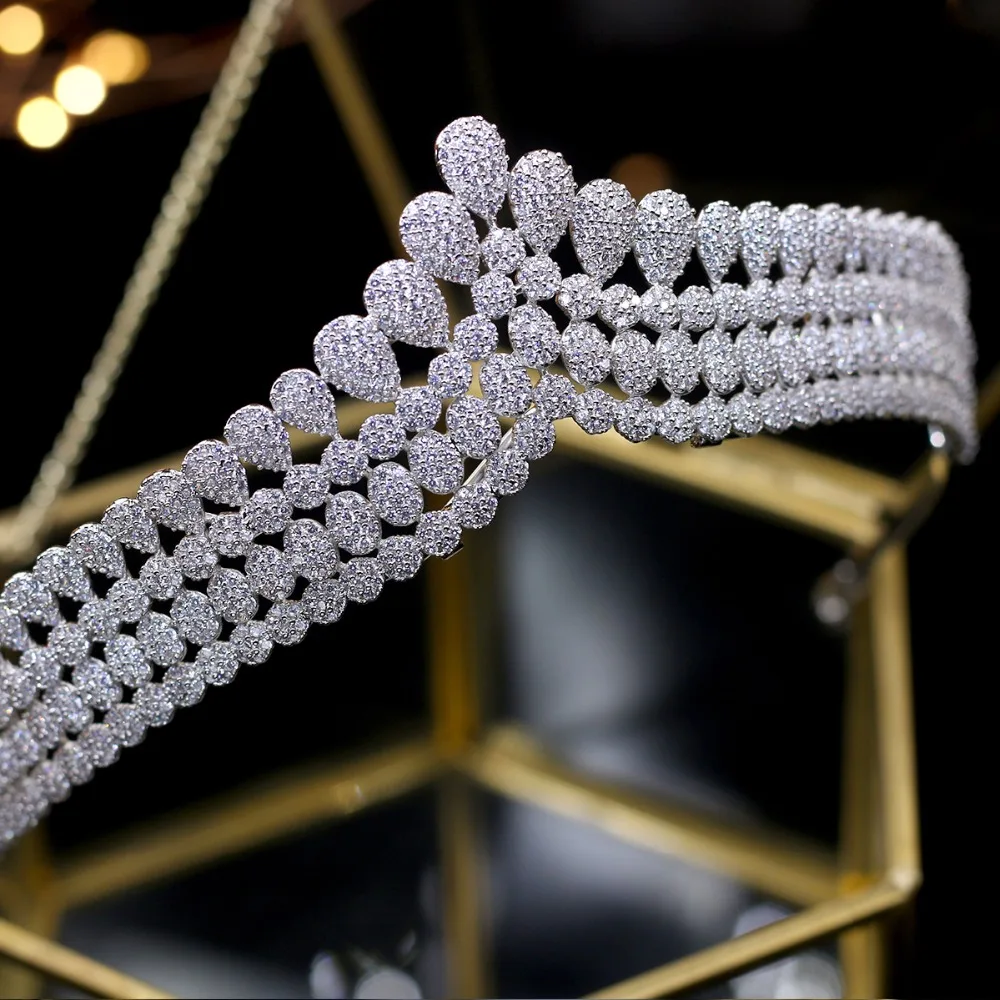 Asnora corona de la boda Bridal Crowns Bride Girls' Hair Accessories Wedding Tiaras coroa de noiva Asnora corona de la boda Bridal Crowns Bride Girls' Hair Accessories Wedding Tiaras coroa de noiva