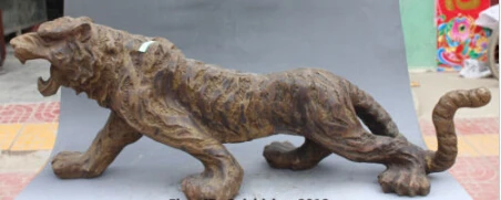 

RHS0119 29" Chinese Fengshui Bronze Zodiac Year Animal Tiger Statue Sculpture