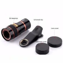 Универсальный зажим 8X зум Объективы для телефонов телефото внешний смартфон Камера объектив для iPhone Huawei Xiaomi 8x Объективы для телефонов