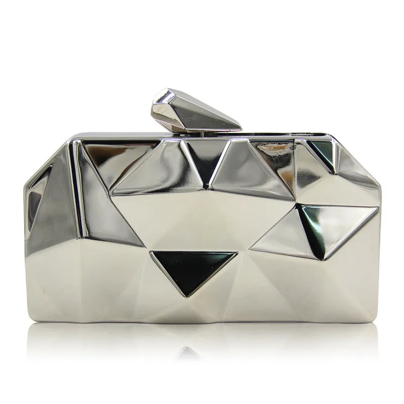 

The new spring and summer 2017 Irregular silver shape leisure party shoulder cross bag acrylic bag