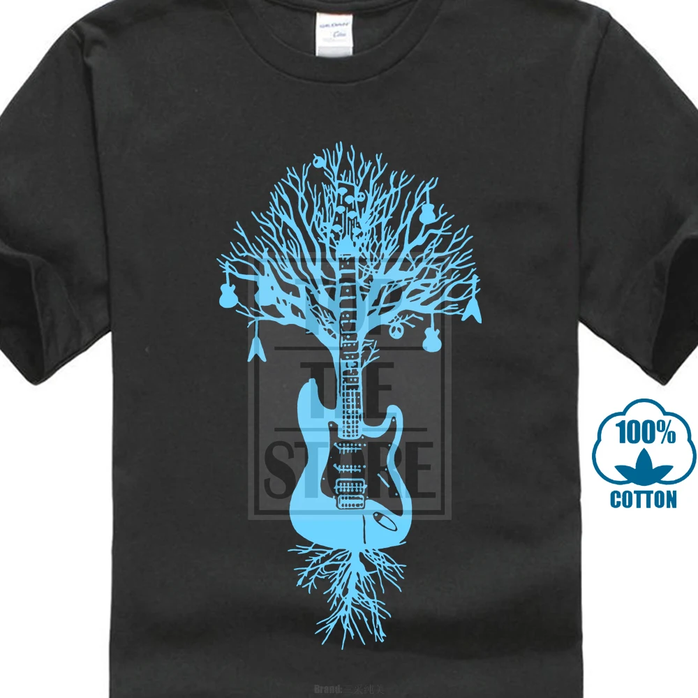 Guitar Tree Graphic Art Music Men/'s T-SHIRT woodstock rock metal roots S-XXL