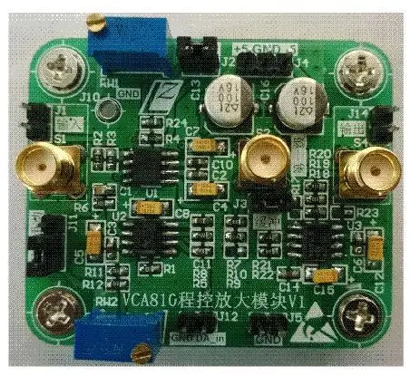 

Free Shipping! VCA810 programmable gain amplifier modules AGC 80dB ( Min -38dB) manual / automatic adjustment