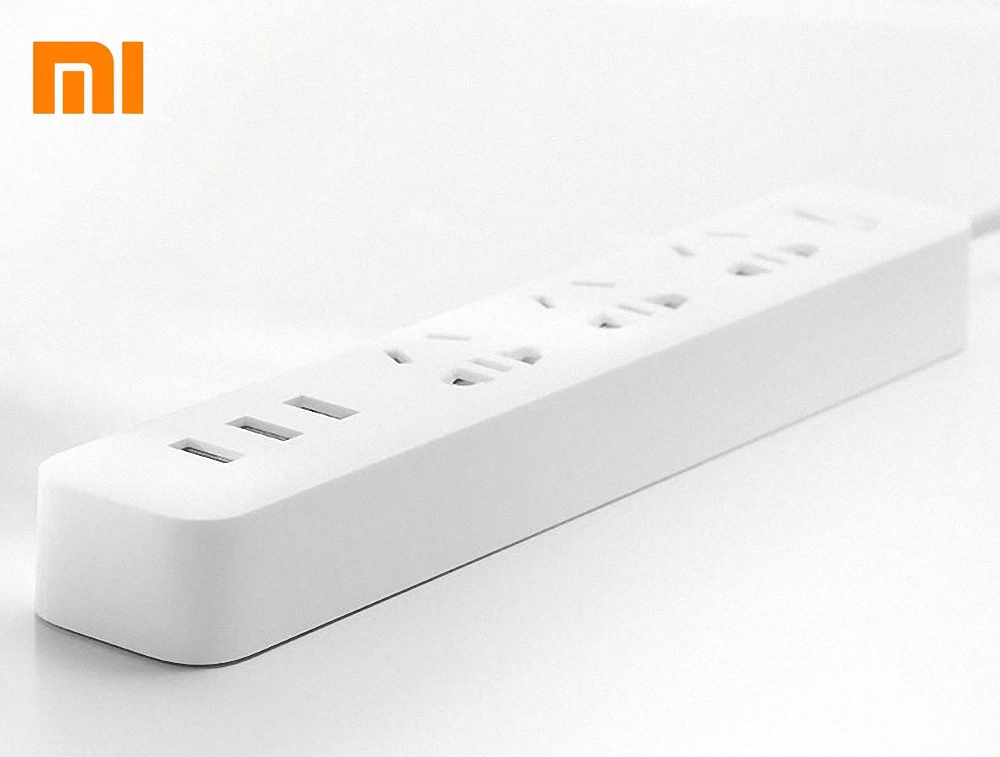 Xiaomi power Strip с 3 USB удлинитель Разъем многофункциональная Быстрая зарядка умная полоса питания 10A Прямая