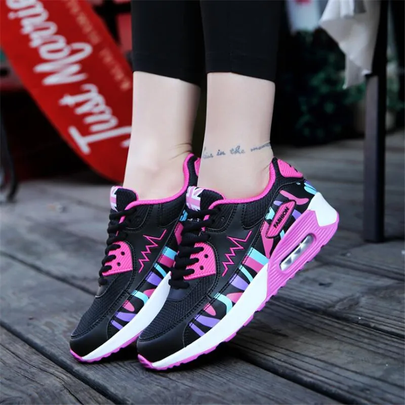 

2018 Women Breathable mesh Casual shoes Woman Flat platform shoes Air damping fashion zapatillas mujer casual tenis feminino