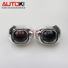 Autoki Projector Lens 3.0 Square Q5 Koito D2H Bi-xenon HID Bixenon Projector Lens LHD/RHD Quick Install for H4 Car headlight