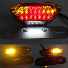 В Высокое качество 12 В Универсальный мотоцикл 20 светодио дный LED дым объектив Хвост Стоп номерные знаки для мотоциклов лампа квадроцикл