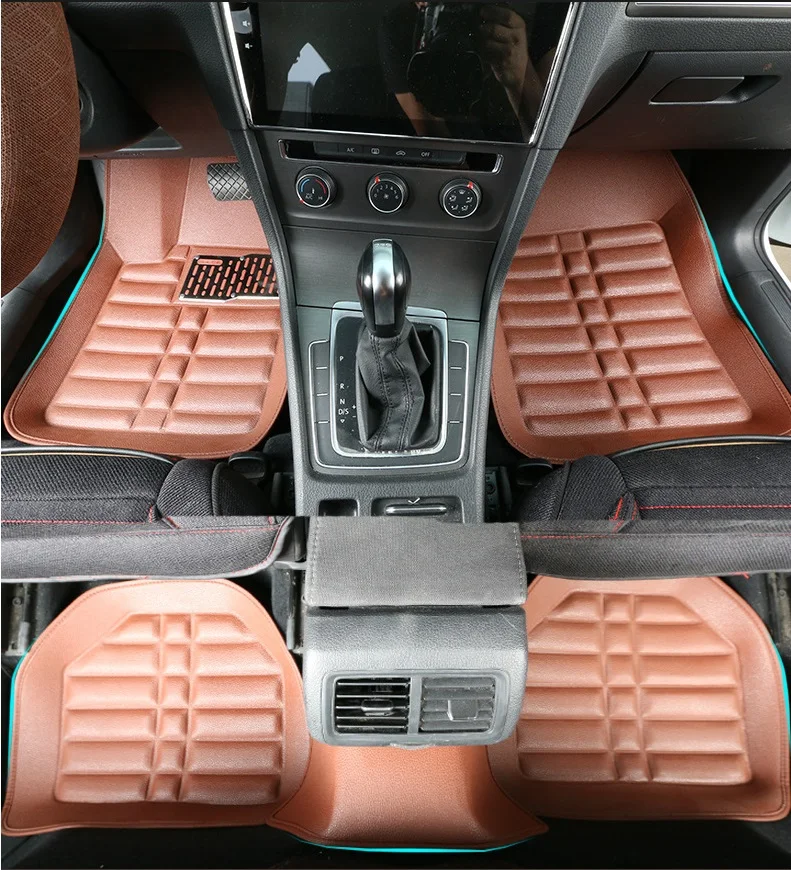 leather car floor mat for Peugeot 208 108 2008 Citroen C4 Picasso DS3