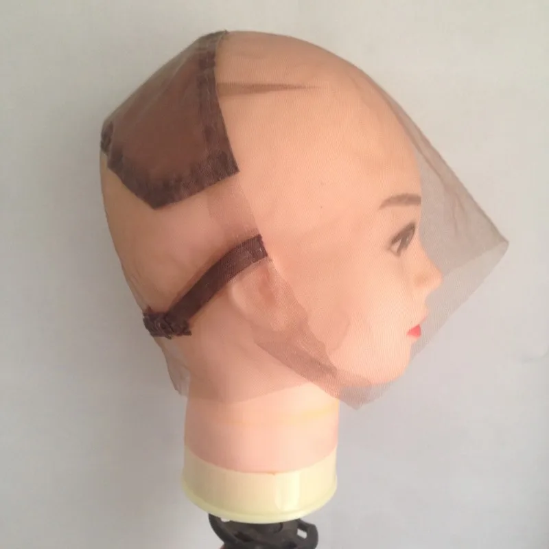 5pcslot Lace Net Wig Cap Base For Making Full Hand Made Wigs With Adjustable Straps Glueless Weaving Cap Customize Your Own (1)
