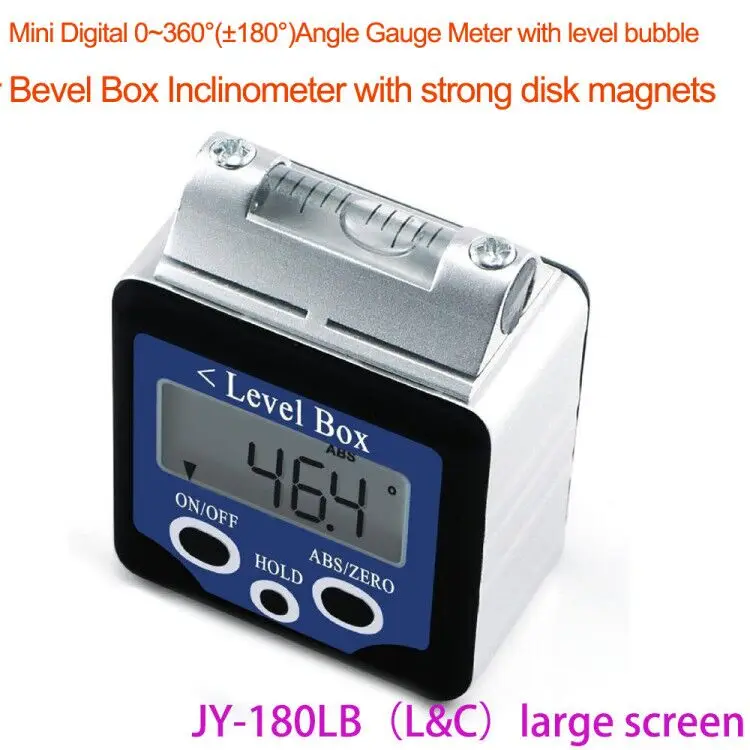 Бесплатная доставка уклономер 0 ~ 360 угломер спиртовой уровень с магнитом