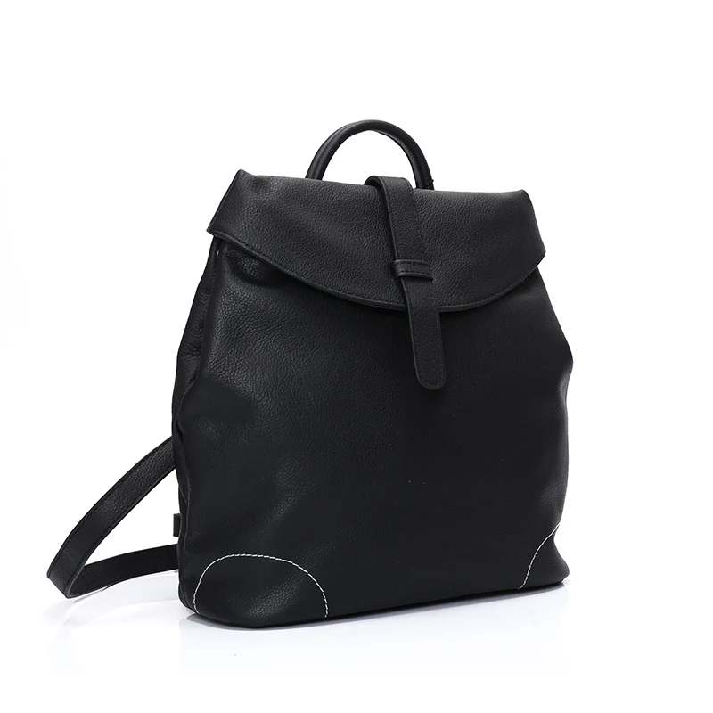 Style 100 Mujer À Jeunes Femme Véritable Pour En Filles Épaule Cuir Sac Noir Mochilas Cartable Coréen Dos wwqx8pUr