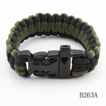 

Survivor Bracelet Emergency Paracord Camping Survival Parachute Cord Bracelet With Whistle Buckle Jewelry