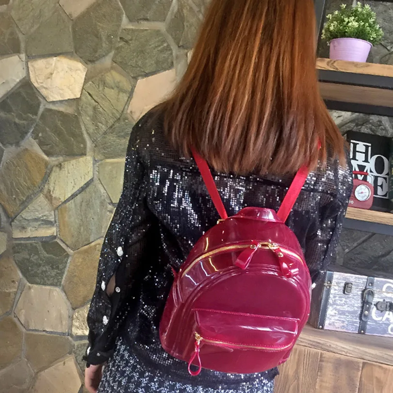 Summer Candy Color Silica Gel Backpacks Women Fresh Daily Student Book Bags For Teenager Rucksacks Girls Jelly Travel School Bag