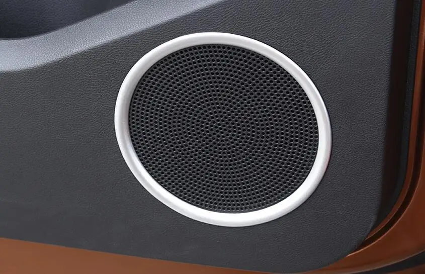 2 unids/set ABS cromo Audio coche decoración de altavoz de puerta