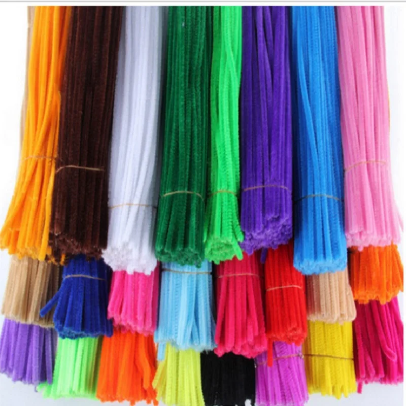 

100pcs Montessori Materials Chenille Colorful Puzzles Toys For Children Educational Toys Crafts for Kids Pipe Cleaner Toys