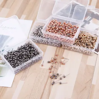 

Round Plastic Head Steel Point Push Pins Map Thumb Tacks Pin Office School Supplies