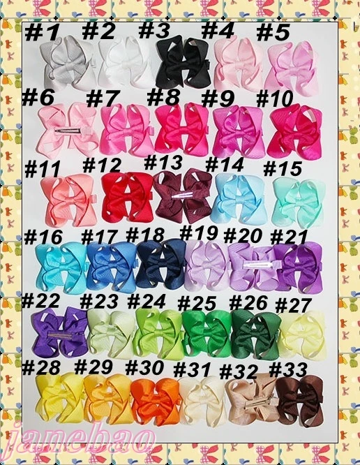 

free shipping 2017 Newests 500pcs 3'' ABC hair bows Boutique hair bows girl hair bows clips