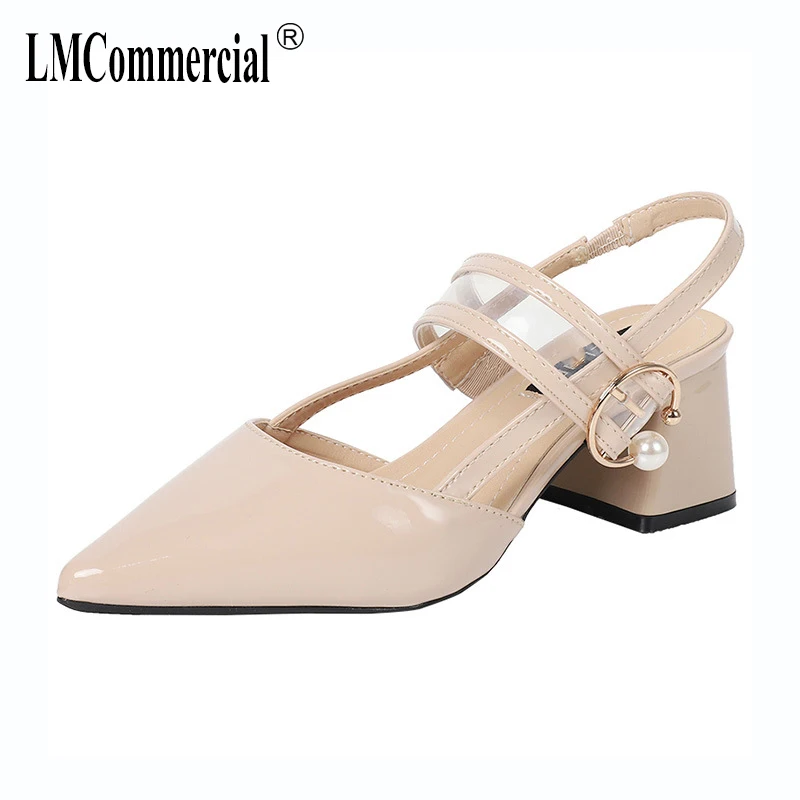 

half Sandals Womens Summer High-heeled Shoes Pointed Middle-heel luxury shoes women designers gladiator sandals women spring