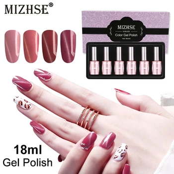 

MIZHSE 18ML Pink Cat Eyes 3D DIY UV Gel Polish Magnetic Gel Soak Off UV Gel Polish Lacquer with Strong Magnetic Board