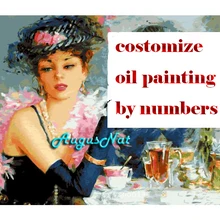 На заказ фото с изображением картины маслом по номерам на льняной фигурке ПЭТ портрет Картина Пейзаж стены искусства плакат настроить дизайн diy ремесло