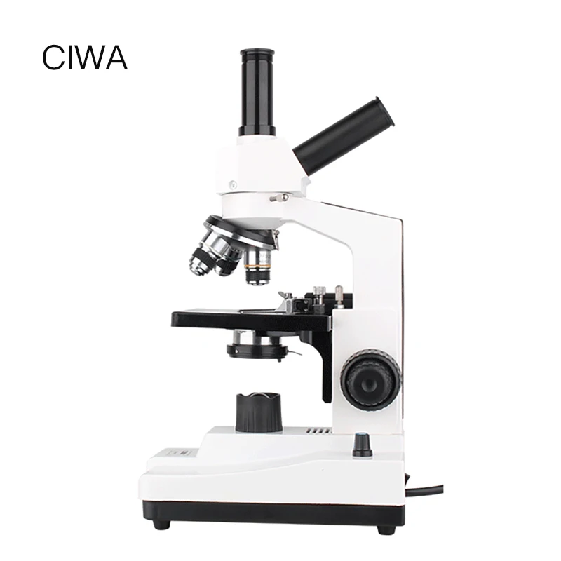 CIWA Профессиональный 1600X биологический микроскоп бинокулярный бинокль HD исследовательский обучающий светодиодный монокулярный HD микроскоп с подсветкой