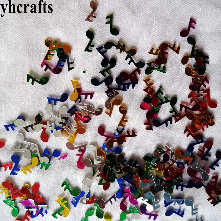 

25gram/Lot 6x10mm Music note sequins.Craft material Kindergarten arts and crafts Intelligence Creative activity item Kids handy