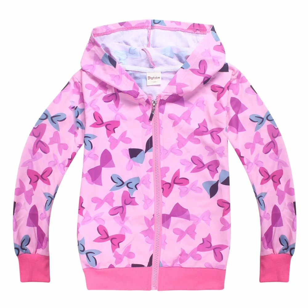 

Children Jacket Coat Fashion Floral Girls Hoodies Jackets Thin Outerwear Jojo Siwa Sweatshirts For 4-12Y Girls Kids Clothes