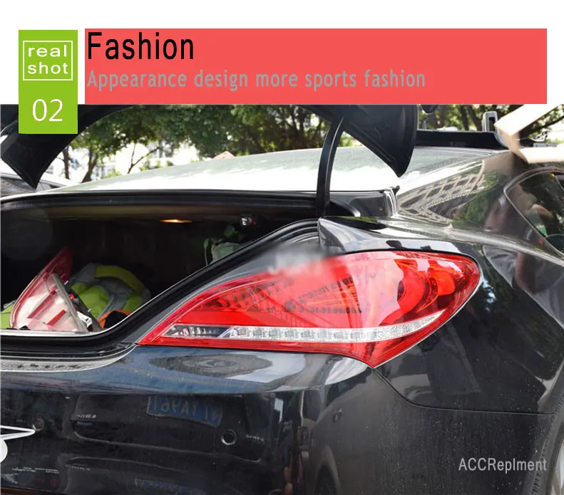 2 шт. автомобильный Стайлинг для HUYNDAI Coupe задние фонари 2009-2012 для Coupe светодиодный задний фонарь+ сигнал поворота+ тормоз+ обратный светодиодный свет