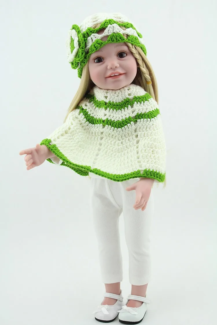 

Vinyl 18 Inch 45cm American Girl Doll Collection Baby Alive Toys Handmade New Style Baby Gift Brinquedos Meninas Christmas Gift