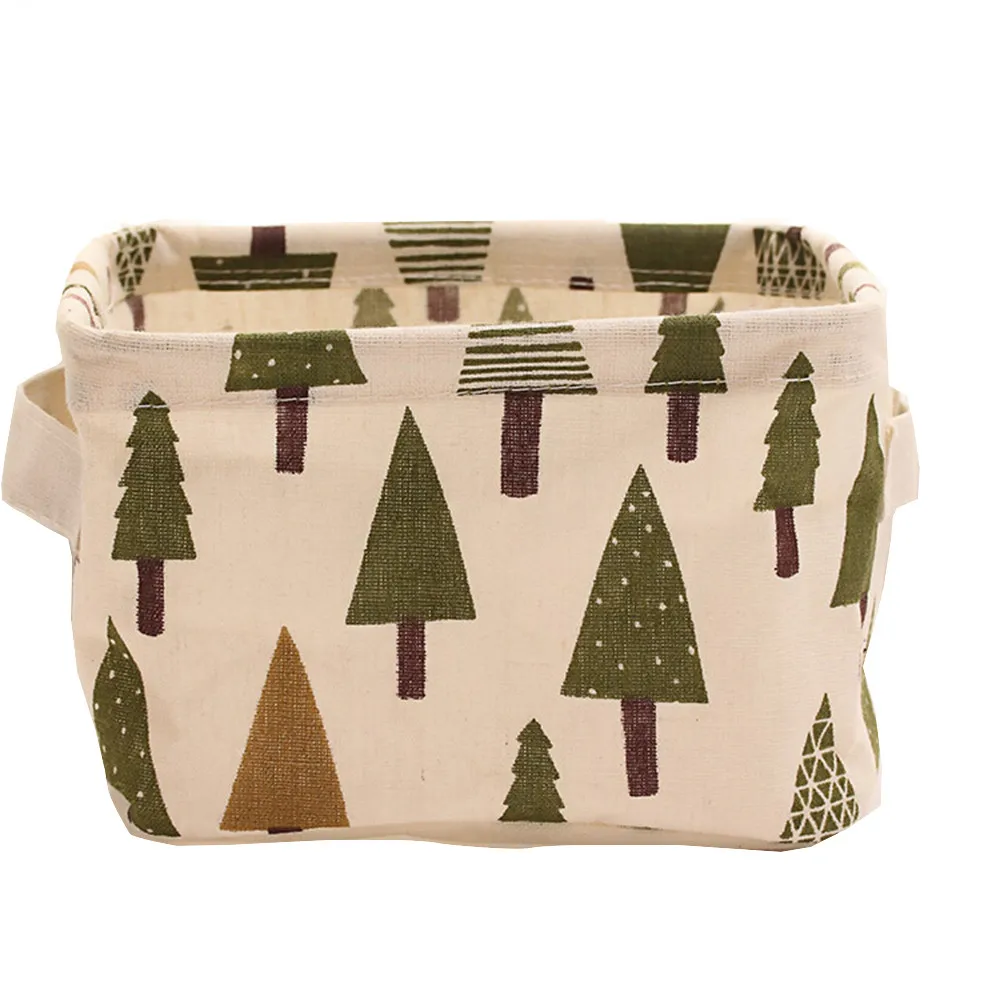 

Linen Waterproof Storage Basket Sundries Underwear Toy Storage Box Waterproof Folding Container Organizer 5 Patterns Basket