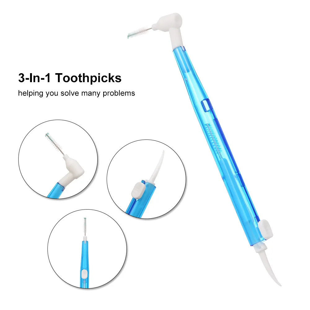 35 шт. зубочистки 3-в-1 для ухода за межзубным пространством щетки нить для Чистки Зубов Стоматологический для ротовой полости гигиеническая щетка