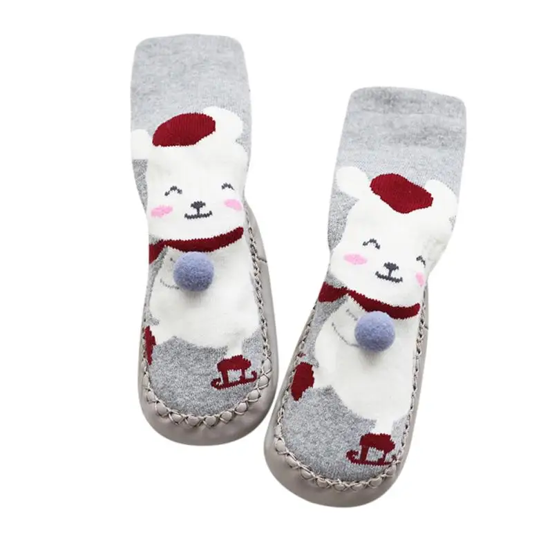 Лидер продаж Мода мультфильм новорожденных Обувь для девочек Обувь для мальчиков Нескользящие носки тапочки колокол Обувь ботинки высокого качества Детские носки дропшиппинг детские носки детские нашивки для кошек