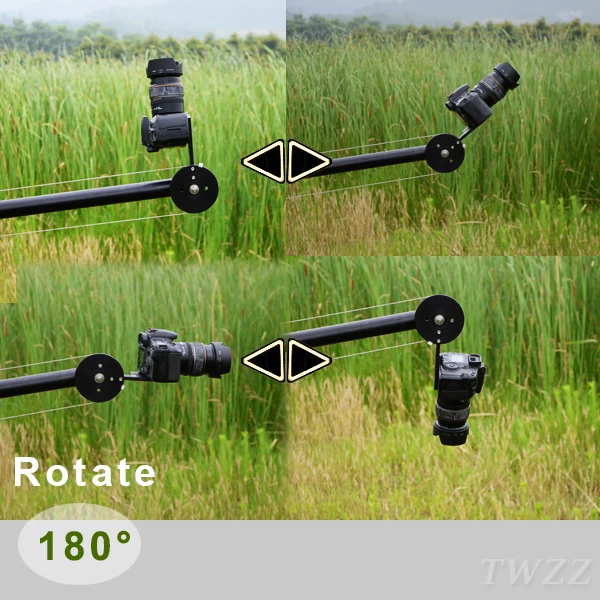 US $218.00 MultiFunctional Portable Mini Camera Crane Jib Video Grue Aluminium Alloy Crane Arm Pull Rope Control Rotating Rocker Arm