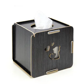 

Creative Wood Tissue Box Desktop Storage Holder DIY Practical Organizer Creative Home Storage Decoration Lovely