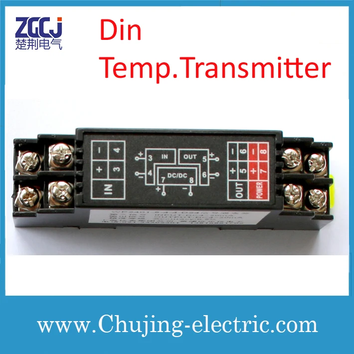 

RTD 4-20mA DC PT100 Din Temperature transmitter 4-20mA din transmit module temp. transmitter single din signal isolation