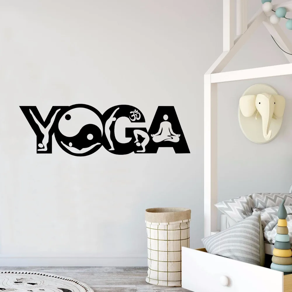 STIZZY Wall Decal YOGA Studio Decoration Vinyl Wall Stickers Logo
