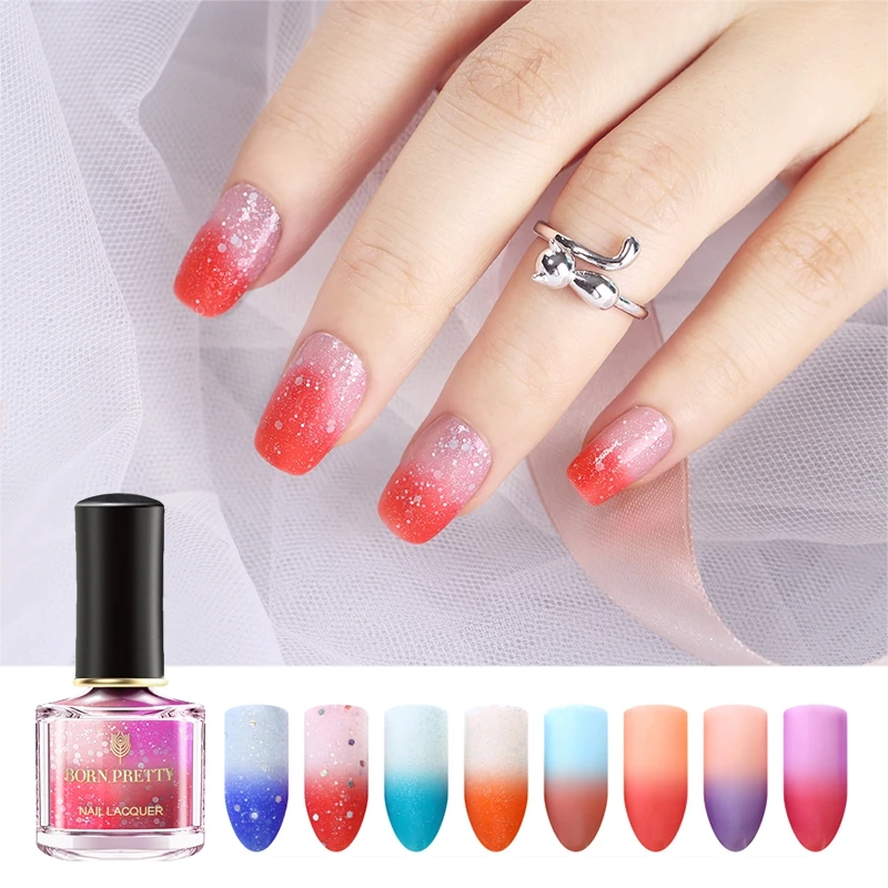 6ml BORN PRETTY Champs Elysees Series Peel Off Color Changing Sunlight Sensitive Thermal Nail Polish