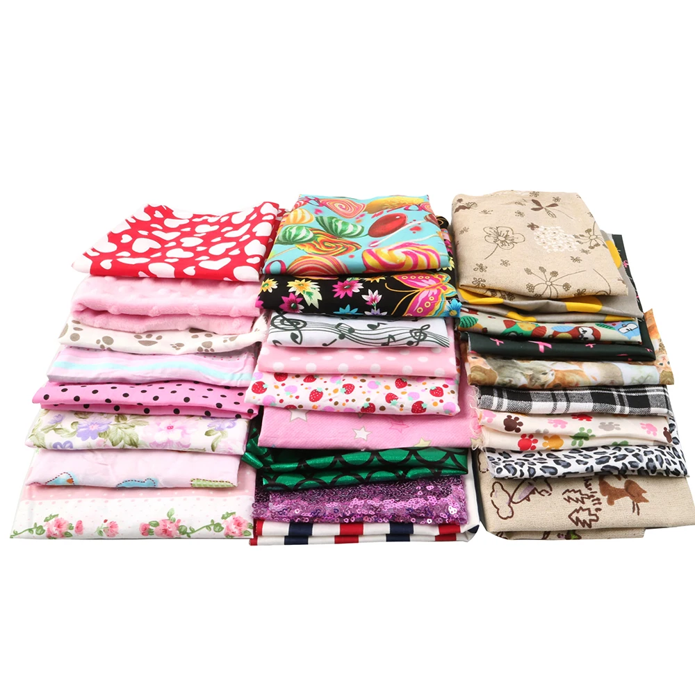 

Sample Fabric 20pcs/Pack Min25*25cm Random Patterns Polyester Cotton Fabric Printed Cloth Sewing Quilting Needlework DIY,c6138