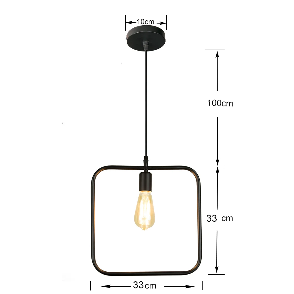 Modern black cage pendant lights iron minimalist retro Scandinavian loft pyramid pendant lamp metal Hanging Lamp E27 Indoor