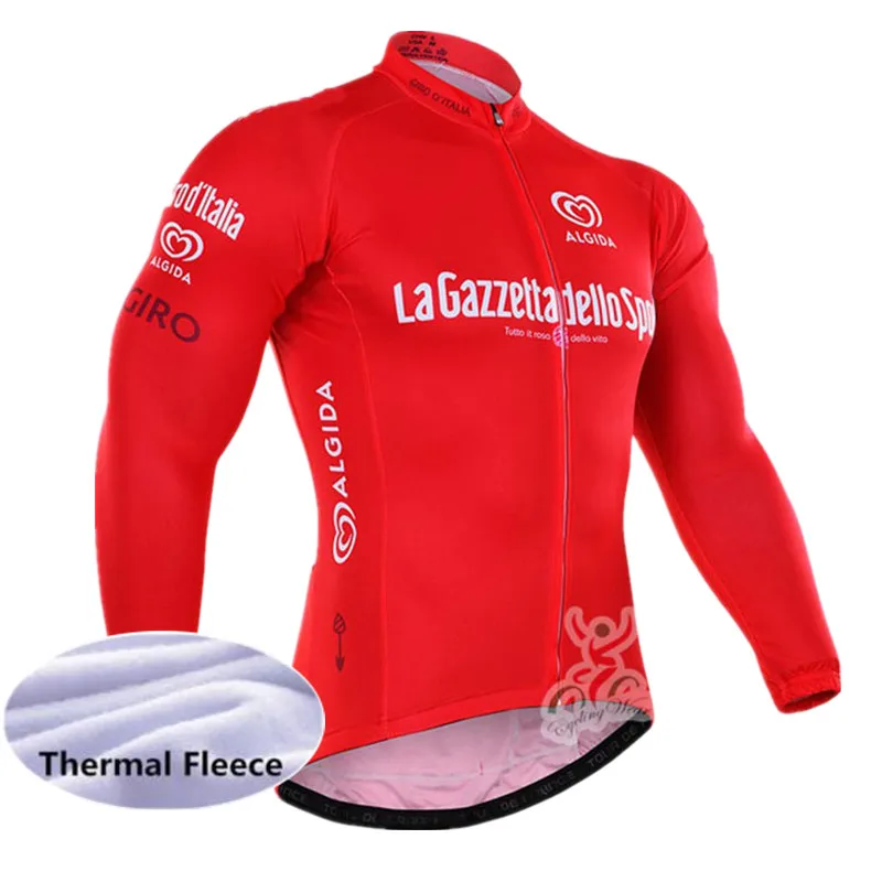 Мужская одежда для велоспорта Pro Team, зимняя одежда для велоспорта, теплая флисовая футболка с длинным рукавом для горного велосипеда, одежда для велоспорта, xxs-5xl - Цвет: jersey only