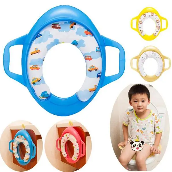 

Four kinds of styles baby soft toilet training seat cushion child seat with handles baby toilet seats Pedestal Pan #99