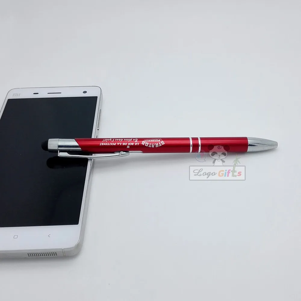 Персонализированные Рождественские сувениры стилус сенсорный карандаш на заказ с вашим текстом 3-12 букв приятно выглядит и показать на корпусе ручки