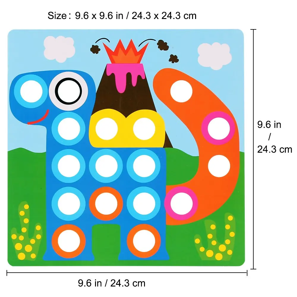 Мультфильм Peg доска Цвет Соответствующие мозаичная доска для раннего развития Игрушки для мальчиков и девочек ногтей головоломки