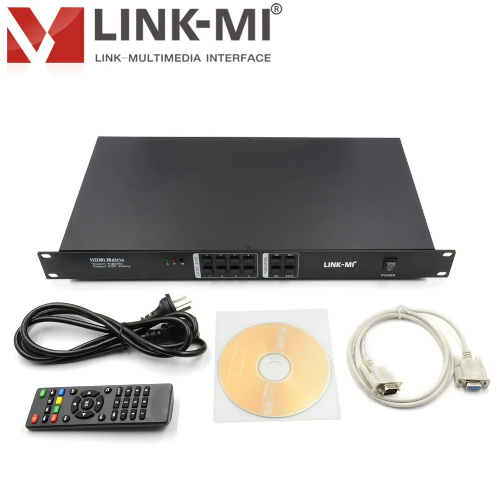 

LINK-MI LM-MX44U 4K HDMI Matrix 4x4 support EDID Support fast switching operation support IR C
