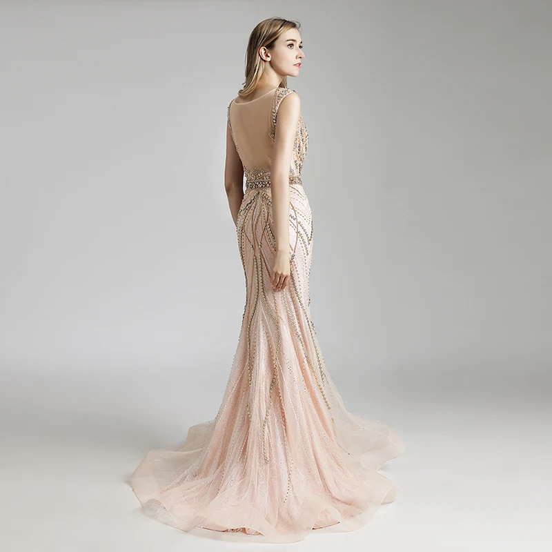 Imagem real longo sereia celebridade vestidos de