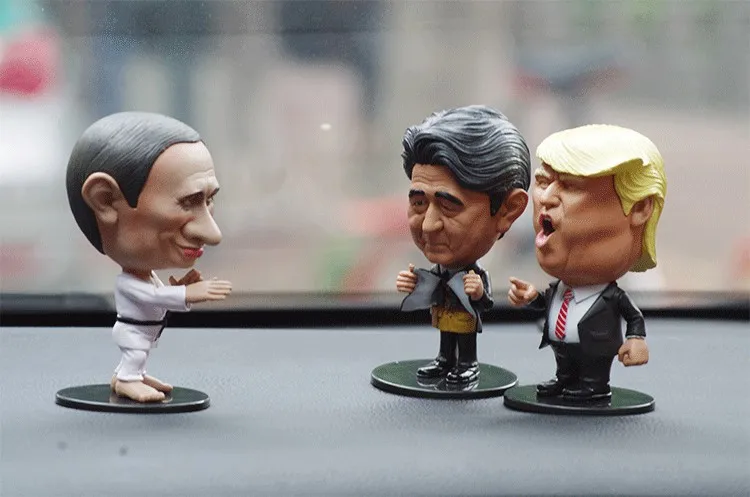 Funny Leader Doll Decoration Small Trump Putin Doll Car Ornaments Interior Dashboard Decoration car