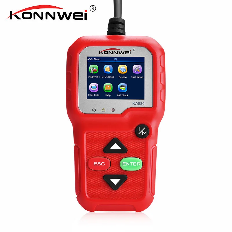 Aliexpress.com : Buy KONNWEI KW680 Red OBD 2 Automotive Scanner Tools ...