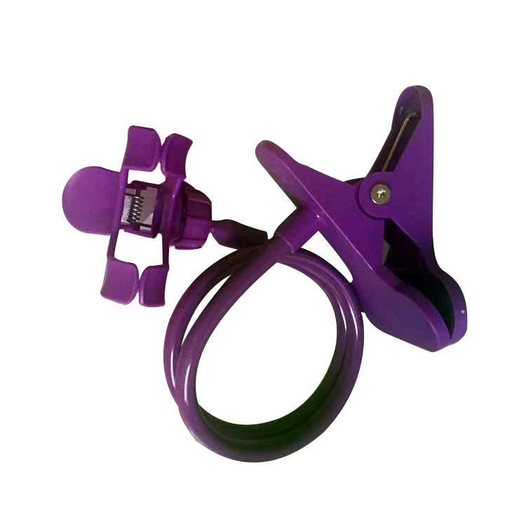 Soporte Universal para teléfonos móviles Pinza Flexible Mesa ajustable Mesa púrpura