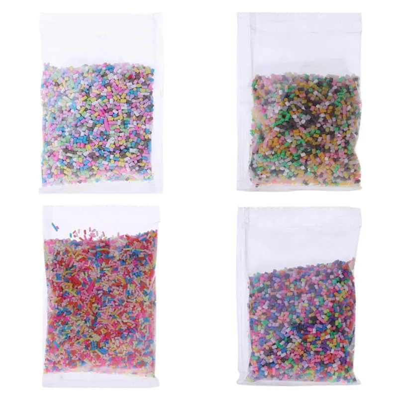 

Plastic Rainbow Sprinkles Polymer Clay Toy Jelly Mud Hand Gum Fluffy Floam Slime Kids Toys DIY Slime Accessories Beads Toys 26g