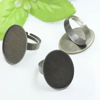 

free shipping!!!!! Bronze Tone Adjustable 18X25MM Ring Base